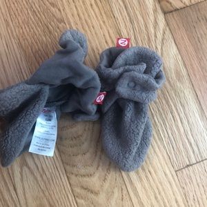 Zutano fleece booties